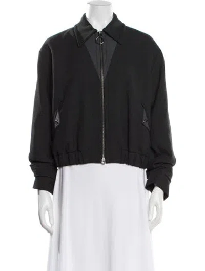 Pre-owned St John Bomber Jacket In Gray