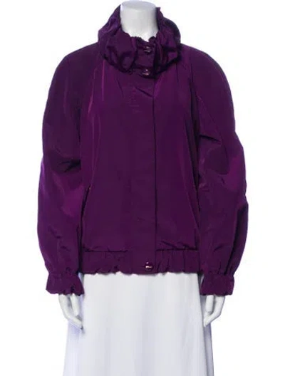 Pre-owned St John Bomber Jacket In Purple