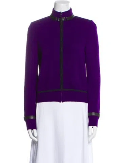 Pre-owned St John Bomber Jacket In Purple