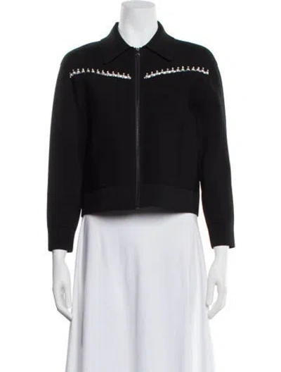 Pre-owned St John Bomber Jacket W/ Tags In Black