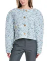 St John St. John Boucle Jacket In Blue