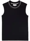 St John St. John Collection Embellished Stretch Micro Bouclé Shell In Black
