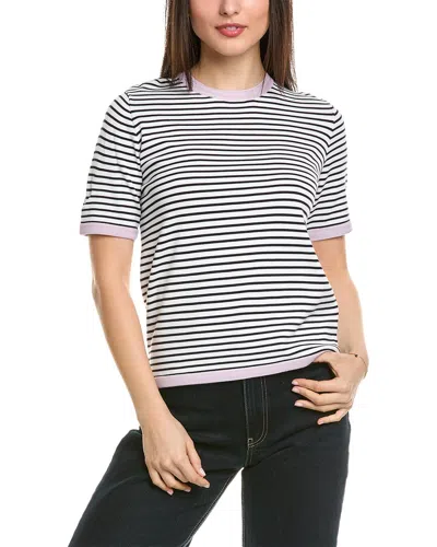 ST JOHN BRETON STRIPE KNIT SWEATER