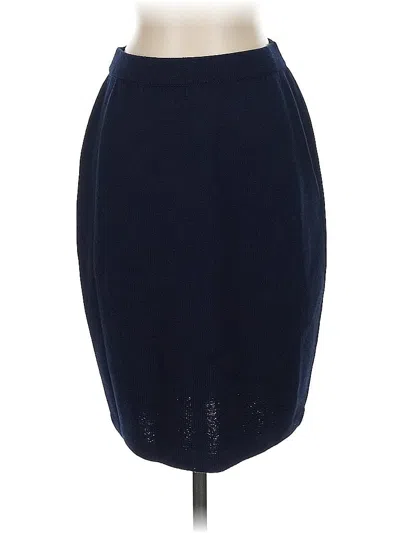 Pre-owned St. John By Marie Gray Formal Skirt In Blue