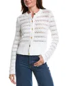 St John St. John Cable Knit Cardigan In White