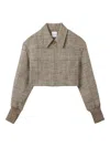 St John Campbell Prince Of Wales Check Zip-front Jacket In Brown