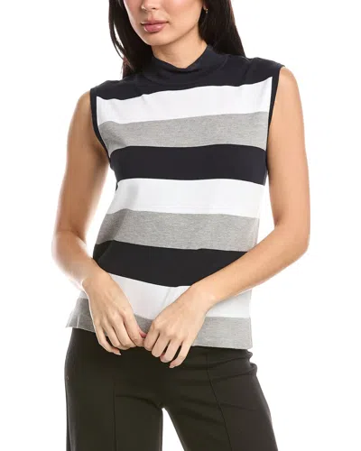 St John St. John Candy Stripe Turtleneck Sweater In Multi