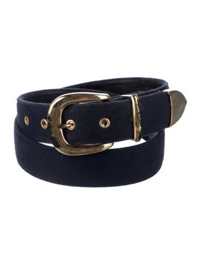 Pre-owned St John Canvas Belt In Blue
