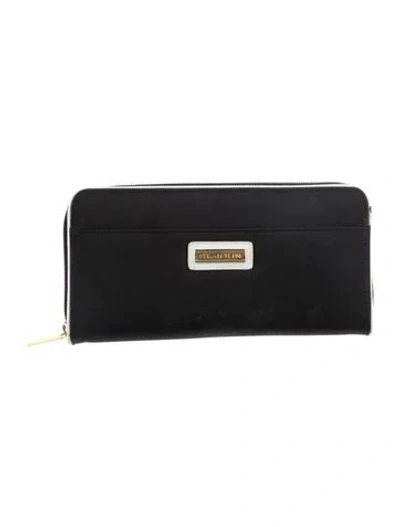 Pre-owned St John Canvas Continental Wallet In Black