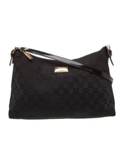Pre-owned St John Canvas Shoulder Bag In Black