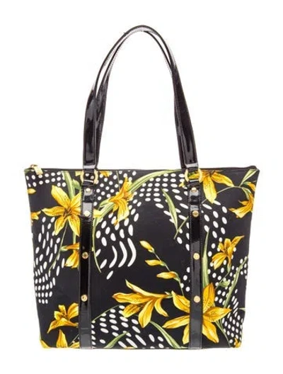 Pre-owned St John Canvas Tote In Black