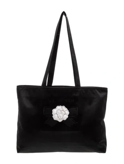 Pre-owned St John Canvas Tote In Black