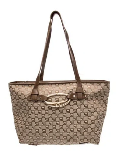 Pre-owned St John Canvas Tote In Brown