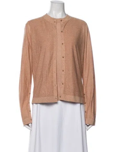 Pre-owned St John Cardigan Set Glitter Accents Set In Pink