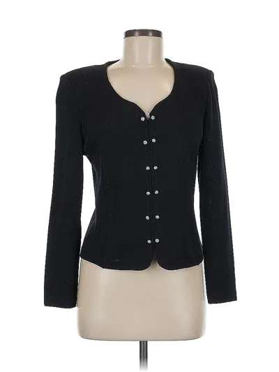 Pre-owned St John Cardigan Sweater In Black