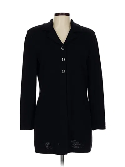 Pre-owned St John Cardigan Sweater In Black