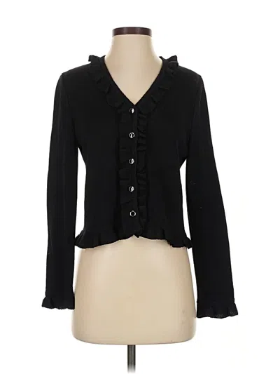 Pre-owned St John Cardigan Sweater In Black