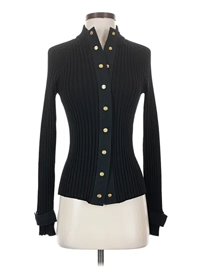 Pre-owned St John Cardigan Sweater In Black