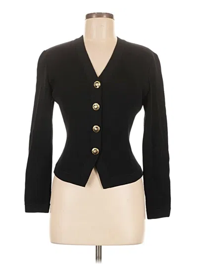 Pre-owned St John Cardigan Sweater In Black