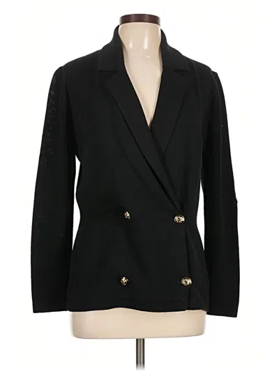 Pre-owned St John Cardigan Sweater In Black