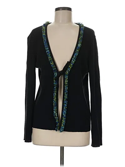Pre-owned St John Cardigan Sweater In Black
