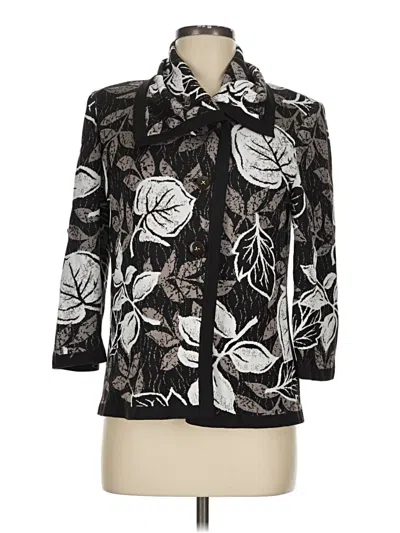 Pre-owned St John Cardigan Sweater In Black