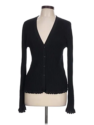Pre-owned St John Cardigan Sweater In Black
