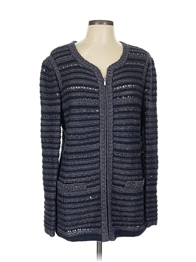 Pre-owned St John Cardigan Sweater In Blue