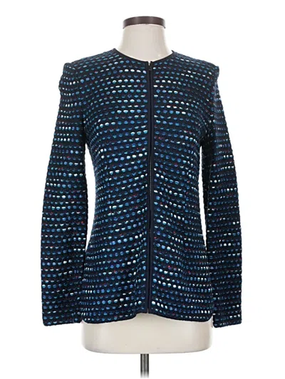 Pre-owned St John Cardigan Sweater In Blue