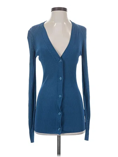 Pre-owned St John Cardigan Sweater In Blue