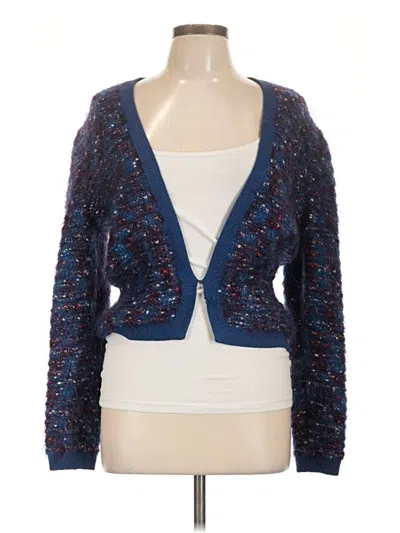 Pre-owned St John Cardigan Sweater In Blue