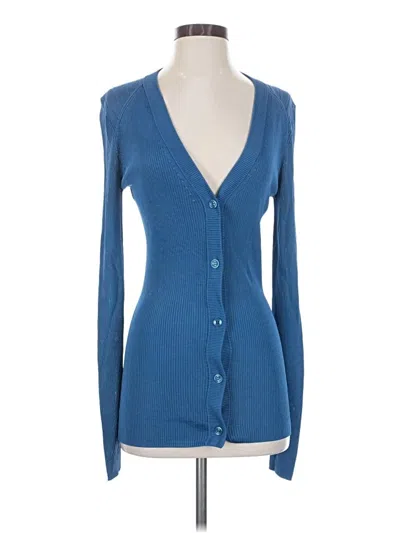 Pre-owned St John Cardigan Sweater In Blue