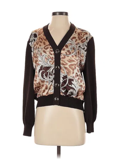 Pre-owned St John Cardigan Sweater In Brown