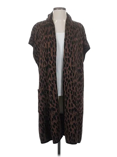 Pre-owned St John Cardigan Sweater In Brown