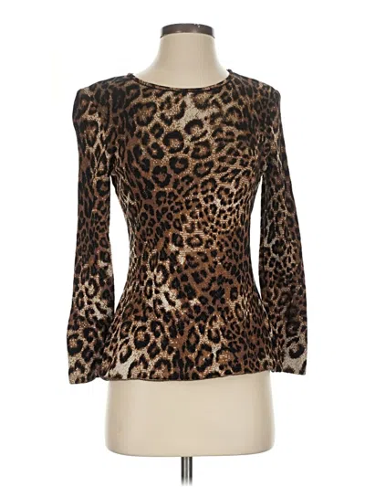 Pre-owned St John Cardigan Sweater In Brown