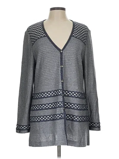 Pre-owned St John Cardigan Sweater In Gray