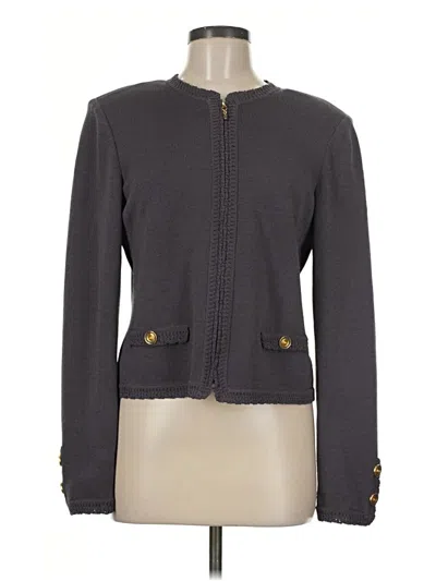 Pre-owned St John Cardigan Sweater In Gray