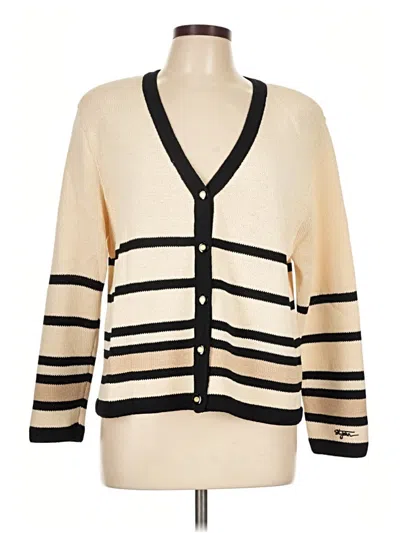 Pre-owned St John Cardigan Sweater In Ivory