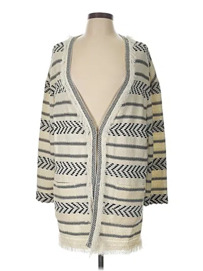 Pre-owned St John Cardigan Sweater In Ivory