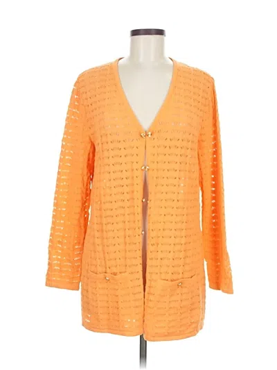 Pre-owned St John Cardigan Sweater In Orange