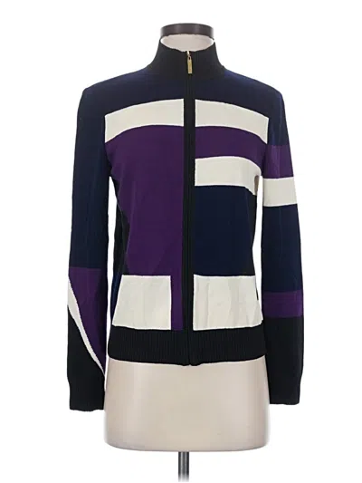 Pre-owned St John Cardigan Sweater In Purple