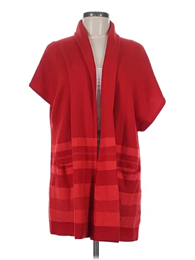 Pre-owned St John Cardigan Sweater In Red