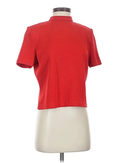 Pre-owned St John Cardigan Sweater In Red