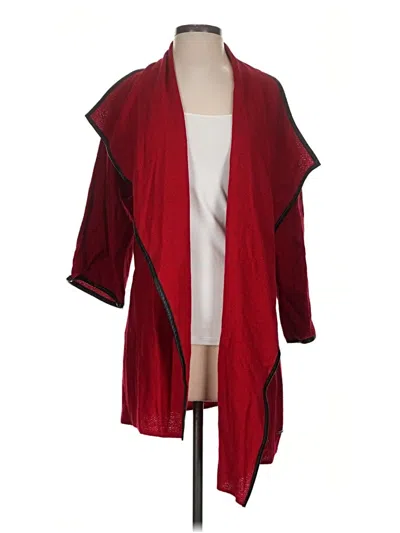 Pre-owned St John Cardigan Sweater In Red