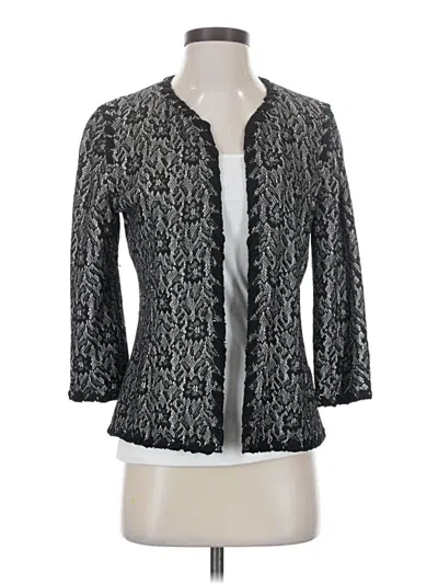 Pre-owned St John Cardigan Sweater In Silver