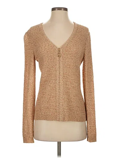Pre-owned St John Cardigan Sweater In Tan