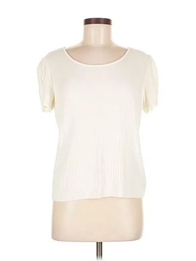 Pre-owned St John Cardigan Sweater In White