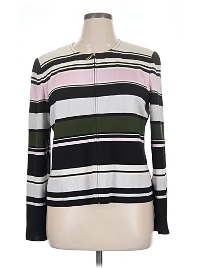 Pre-owned St John Cardigan Sweater In White