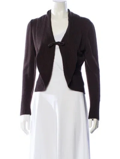 Pre-owned St John Cashmere Blazer In Brown