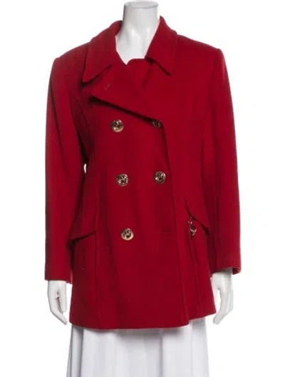 Pre-owned St John Cashmere Blazer In Red